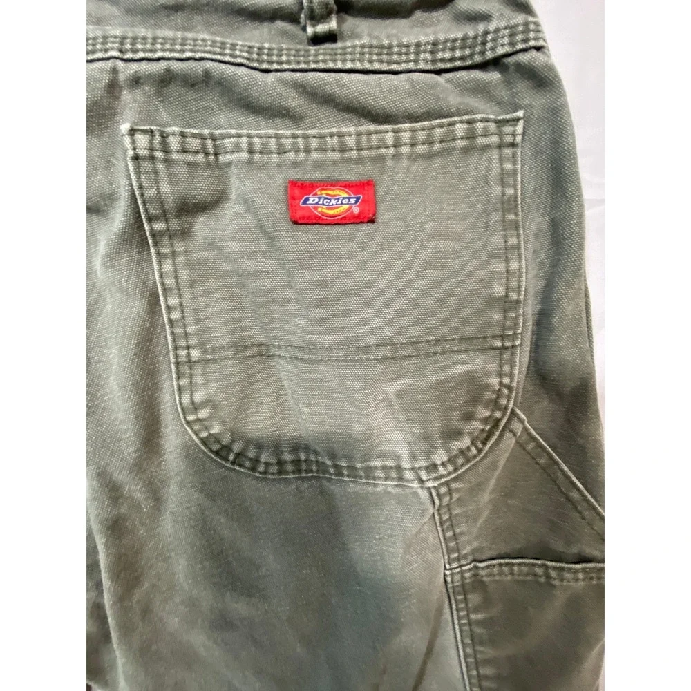 Dickies Men's Carpenter Work Pants 32x30 Relaxed Fit Grey Canvas 100% Cotton